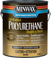 Minwax CM7103300 Interior Varnish, Satin, Liquid, Clear, 2.78 L, Can